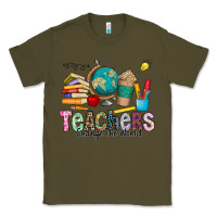 Army Green Teachers Change The World Classic Tee - CowhideDigitalArt