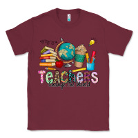 Burgundy Teachers Change The World Classic Tee - CowhideDigitalArt