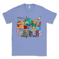 Colony Blue Teachers Change The World Classic Tee - CowhideDigitalArt
