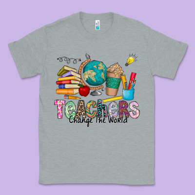 Teachers Change The World Classic Tee Designed By Cowhidedigitalart