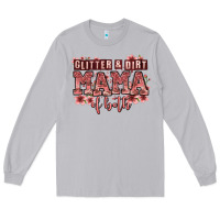 Moon Dust glitter and dirt mama of both girls Long Sleeve Tee - Zillion Design Studio