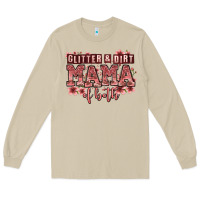 Mushroom glitter and dirt mama of both girls Long Sleeve Tee - Zillion Design Studio