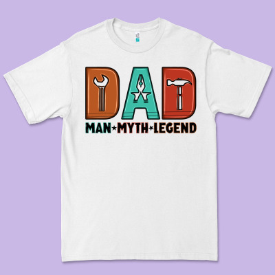 Dad Man Myth Legend Premium Tee Designed By Artiststas