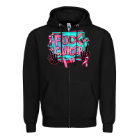 Black fuck cancer Zipper Hoodie - AdoDesignShop