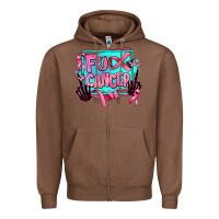Chestnut fuck cancer Zipper Hoodie - AdoDesignShop