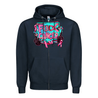 Navy fuck cancer Zipper Hoodie - AdoDesignShop