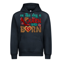 Navy on this day a queen was born Urban Hoodie - BundleAndBundleShop