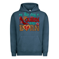 Pigment Midnight Navy on this day a queen was born Urban Hoodie - BundleAndBundleShop