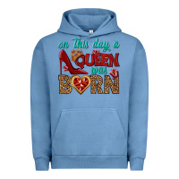 Pigment Pebble Blue on this day a queen was born Urban Hoodie - BundleAndBundleShop
