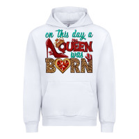 White on this day a queen was born Urban Hoodie - BundleAndBundleShop