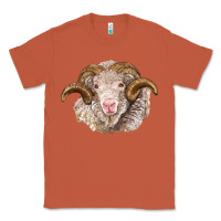 Copper merino wool ram Classic Tee - BarkalooDesign