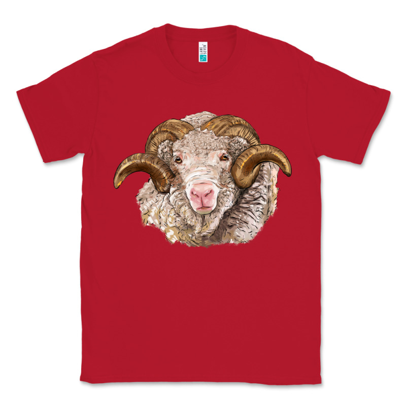 Merino Wool Ram Classic Tee by BarkalooDesign | Teevron