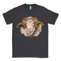 Smoke merino wool ram Classic Tee - BarkalooDesign