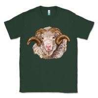 Sports Green merino wool ram Classic Tee - BarkalooDesign