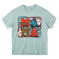Arona leopard baseball mama Mother's Day Heavy Core Tee - LillyAllenDesigns