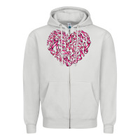 Dove Grey breast cancer ribbon heart Zipper Hoodie - AdoDesignShop