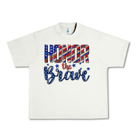 Pistachio honor the brave Urban Heavy Tee - texasbilliewilder