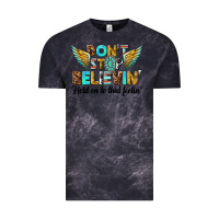 Cloud Black dont stop believing Vintage Tee - texasbilliewilder