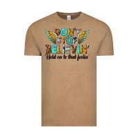 Vintage Coffee dont stop believing Vintage Tee - texasbilliewilder