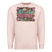 Pale Pink blessed nurse Premium Sweatshirt - BarkalooDesign