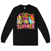 Black hello summer gnomes Long Sleeve Tee - Zillion Design Studio