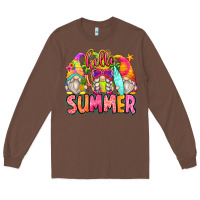 Chestnut hello summer gnomes Long Sleeve Tee - Zillion Design Studio