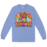 Colony Blue hello summer gnomes Long Sleeve Tee - Zillion Design Studio
