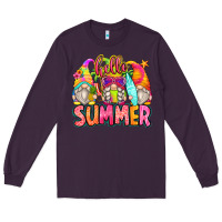 Plum hello summer gnomes Long Sleeve Tee - Zillion Design Studio