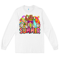 White hello summer gnomes Long Sleeve Tee - Zillion Design Studio