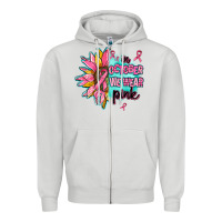 Dove Grey sunflower in october we wear pink Zipper Hoodie - AdoDesignShop