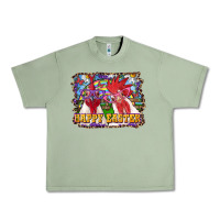 Oil Green happy easter roosters Urban Heavy Tee - RanaPortraitStore