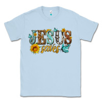 Dusty Blue jesus saves Classic Tee - HRA Design Shop