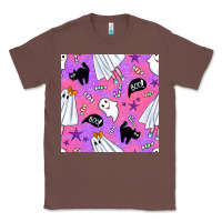 Chestnut cute ghost halloween seamless pattern Classic Tee - BundleAndBundleShop