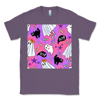 Lavender cute ghost halloween seamless pattern Classic Tee - BundleAndBundleShop