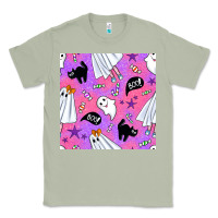 Matcha cute ghost halloween seamless pattern Classic Tee - BundleAndBundleShop