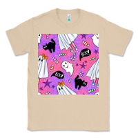 Mushroom cute ghost halloween seamless pattern Classic Tee - BundleAndBundleShop