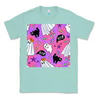 Seafoam cute ghost halloween seamless pattern Classic Tee - BundleAndBundleShop