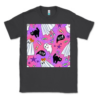 Smoke cute ghost halloween seamless pattern Classic Tee - BundleAndBundleShop