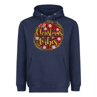 Navy christmas vibes Heavyweight Hoodie - AdoDesignShop
