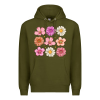Army Green flowers Premium Hoodie - MaliasSmallBusiness