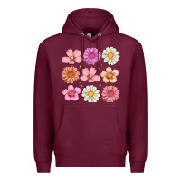 Burgundy flowers Premium Hoodie - MaliasSmallBusiness