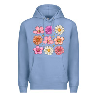 Colony Blue flowers Premium Hoodie - MaliasSmallBusiness