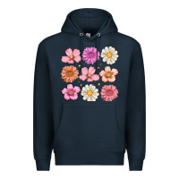 Navy flowers Premium Hoodie - MaliasSmallBusiness