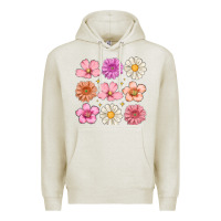 Oatmeal Heather flowers Premium Hoodie - MaliasSmallBusiness