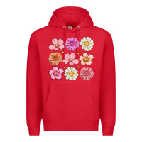 Red flowers Premium Hoodie - MaliasSmallBusiness