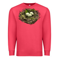 Cardinal Bird Nest With Eggs Premium Sweatshirt - LillyAllenDesigns