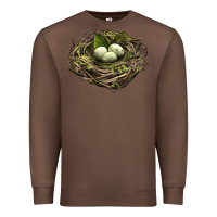 Chestnut Bird Nest With Eggs Premium Sweatshirt - LillyAllenDesigns
