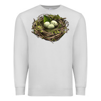 Dove Grey Bird Nest With Eggs Premium Sweatshirt - LillyAllenDesigns