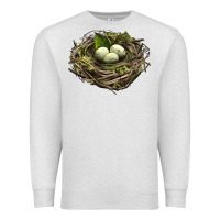 Oatmeal Heather Bird Nest With Eggs Premium Sweatshirt - LillyAllenDesigns