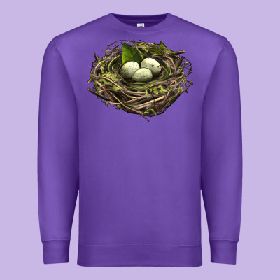 Bird Nest With Eggs Premium Sweatshirt Designed By Lillyallendesigns